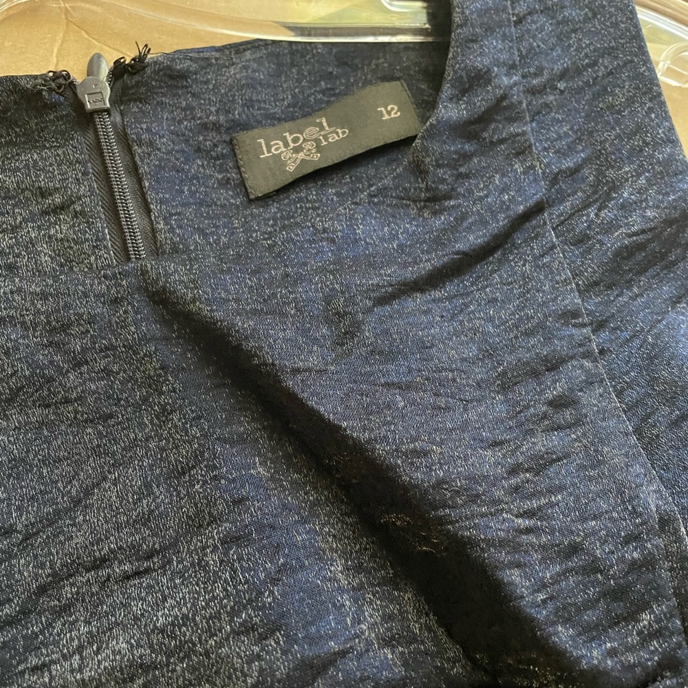 Label Lab dark metallic blue A line dress